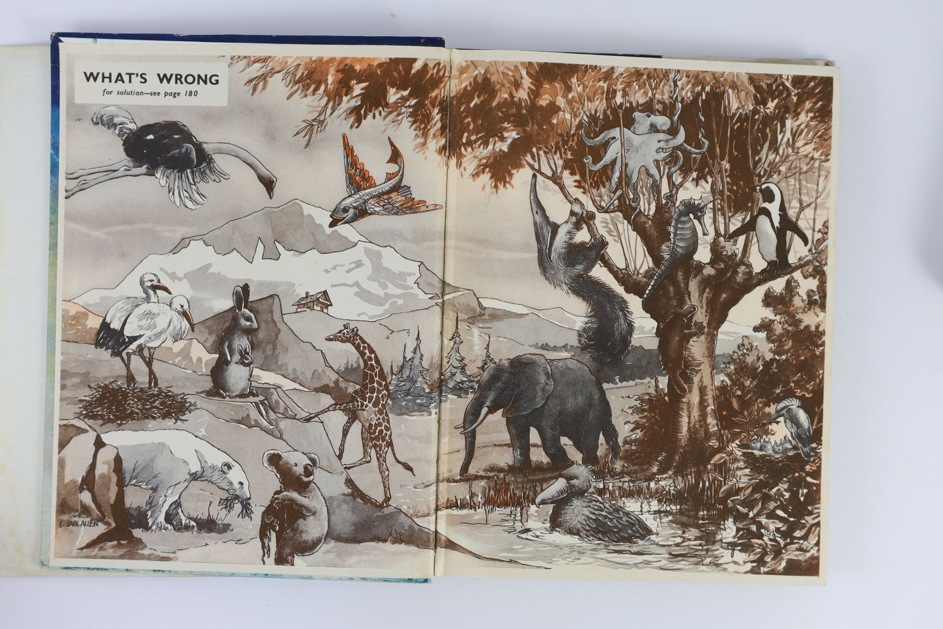 Giraud, S. Louis [ed.] - The Daily Express Children’s Annual. No.4. 1st ed. complete with numerous b/w and coloured illustrations plus 7 coloured pop up illustrations. Original printed boards with pictorial and titles. 4